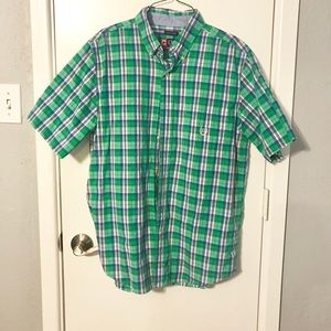Chaps short sleeve button down shirt